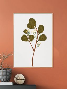 Nestroots - Captivating Botanical Art Print: Transform Canvas Wall Painting Gold Floating Frame