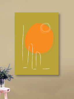Nestroots - Sunset Colors on Canvas Green Wall Painting