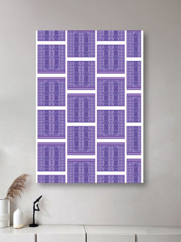 Nestroots - Striking Purple And White Art Canvas Wall Painting Multi-Color Canvas Stretch