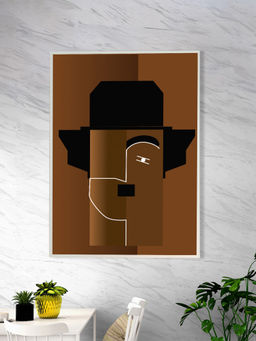 Nestroots - Chaplin's Timeless Elegance: Canvas Print Wall Painting White Floating Frame