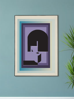 Nestroots - Elegant Black and White Canvas Printed Wall Painting Black Floating Frame