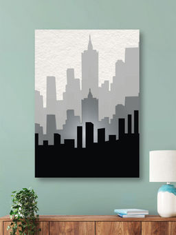 Nestroots - Urban Elegance: Cityscape Canvas Print Wall Painting Multi-Color Canvas Stretch
