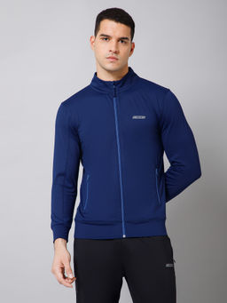 Cantabil - Men Navy Blue Solid Full Sleeves Jacket