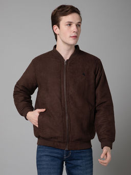 Cantabil - Men Brown Solid Full Sleeves Regular Fit Mens Casual Jacket
