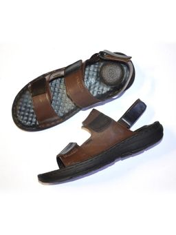 Valentino - Men Premium Leather Brown Casual Sandal