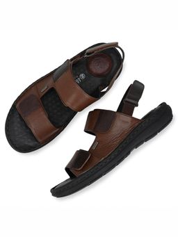 Valentino - Men Premium Leather Brown Casual Sandal