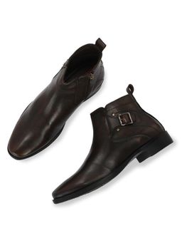 Valentino - Men Premium Leather Formal Ankle Zipper Boot