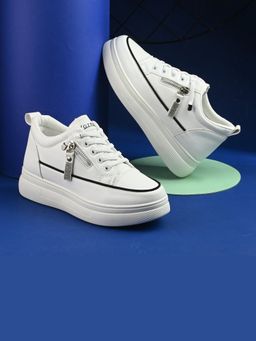 Valentino - Women Chunky Lace-Up White Sneakers
