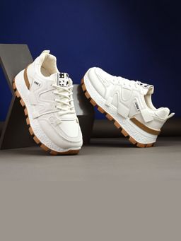 Valentino - Women Chunky White Lace-Up Sneakers