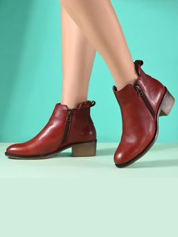 Valentino - Women Premium Leather Zipper Boots