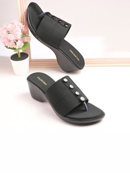 Valentino - Women Black wedge Slide Sandals