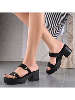 Valentino - Women Double Strap Chunky Block Heel Sandal