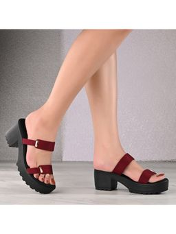 Valentino - Women Double Strap Chunky Block Heel Sandal