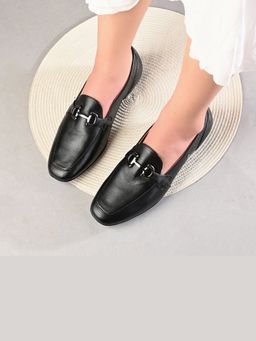 Valentino - Women Black Premium Leather Loafers