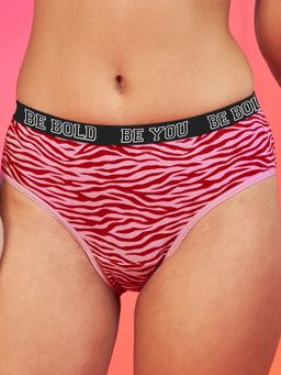 Enamor XO - Mid-Rise Zebra Print Hipster Panty
