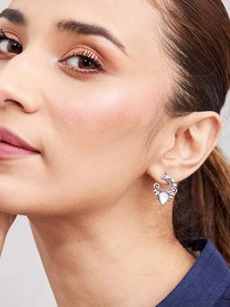 Fabindia - Women White Silver Earrings