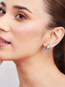 Fabindia - Women Brown Silver Earrings