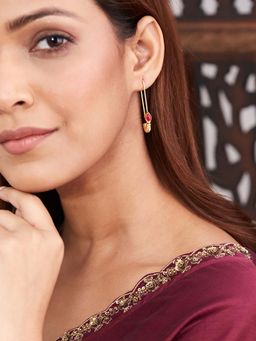 Fabindia - Women Pink Silver Earrings