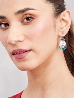 Fabindia - Women Blue Silver Earrings
