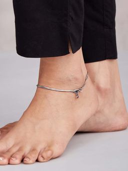 Fabindia - Women Green Silver Anklet