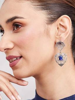 Fabindia - Women Blue Brass Earrings