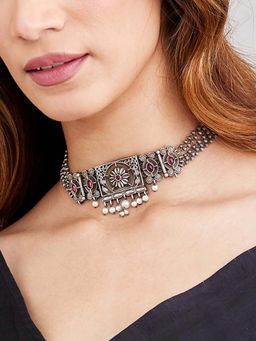 Fabindia - Women Pink Brass Choker