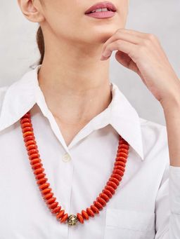 Fabindia - Women Multi-Colour Wood Necklace