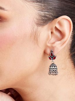 Fabindia - Women Red Brass Earrings