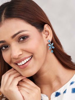 Fabindia - Women Blue Brass Earrings