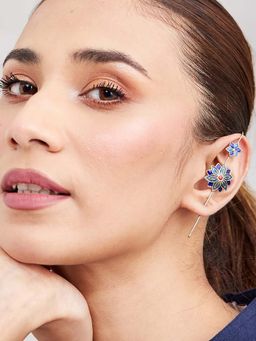 Fabindia - Women Blue Brass Earrings