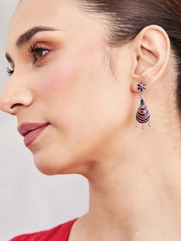 Fabindia - Women Multi-Colour Brass Earrings