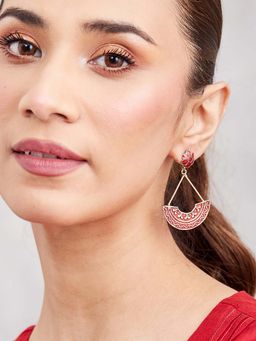 Fabindia - Women Red Brass Earrings