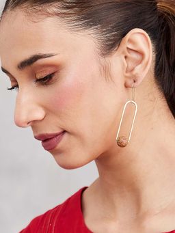 Fabindia - Women Brown Wood Earrings
