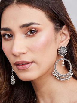Fabindia - Women White Brass Earrings