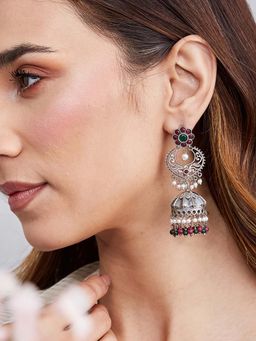 Fabindia - Women Multi-Colour Brass Earrings