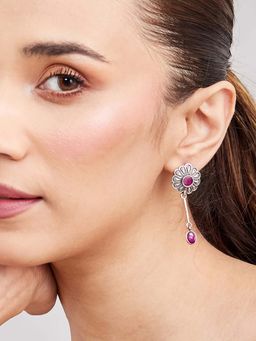 Fabindia - Women Pink Brass Earrings