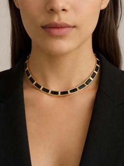 House of Pehr - Women Black Brass Necklace