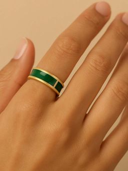 House of Pehr - Women Green Brass Ring