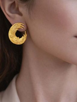 House of Pehr - Women Gold Brass Earrings