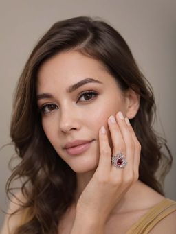Odette - Women Pink Alloy Ring