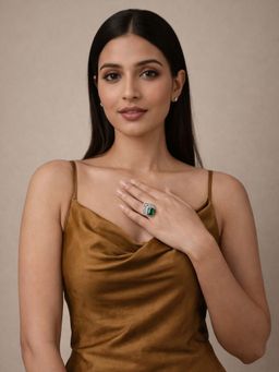Odette - Women Green Alloy Ring