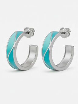 House of Pehr - Women Blue Brass Earrings