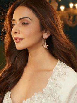 Accessher - Women White Rose Gold Earrings