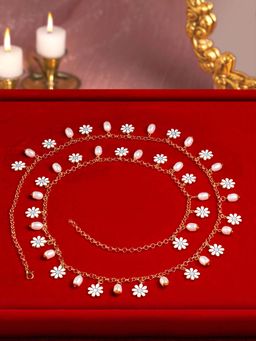 Zaveri Pearls - Women Grey Alloy Belly Chain