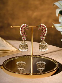 Zaveri Pearls - Women Pink Alloy Earrings