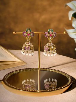Zaveri Pearls - Women Multi-Colour Alloy Earrings