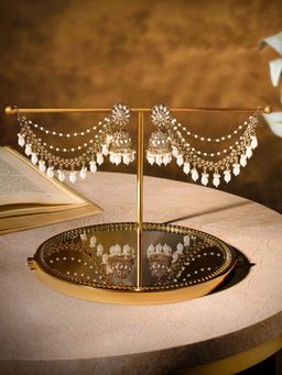 Zaveri Pearls - Women White Alloy Earrings