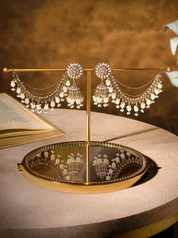 Zaveri Pearls - Women White Alloy Earrings