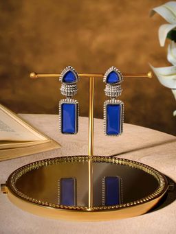 Zaveri Pearls - Women Blue Alloy Earrings