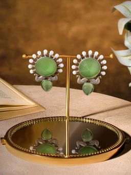 Zaveri Pearls - Women Green Alloy Earrings
